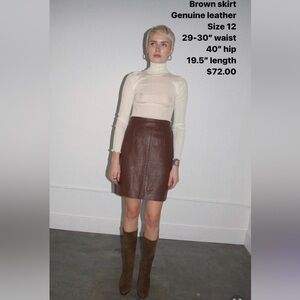 VINTAGE Leather Skirt